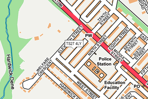 TS27 4LY map - OS OpenMap – Local (Ordnance Survey)