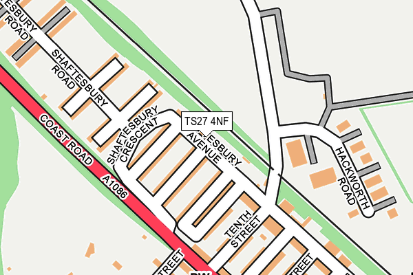 TS27 4NF map - OS OpenMap – Local (Ordnance Survey)