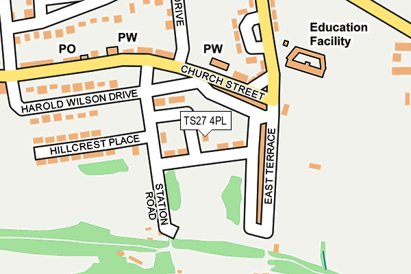 TS27 4PL map - OS OpenMap – Local (Ordnance Survey)