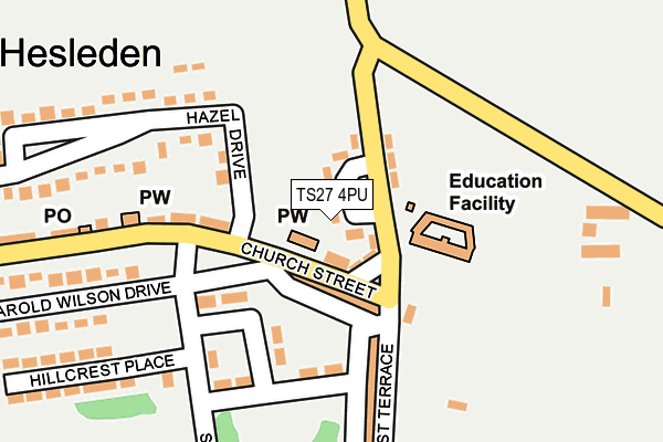 TS27 4PU map - OS OpenMap – Local (Ordnance Survey)