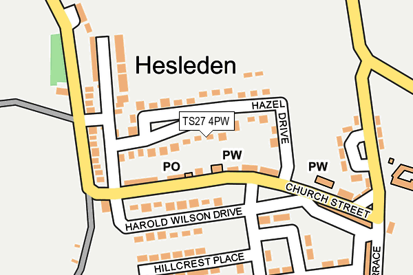 TS27 4PW map - OS OpenMap – Local (Ordnance Survey)