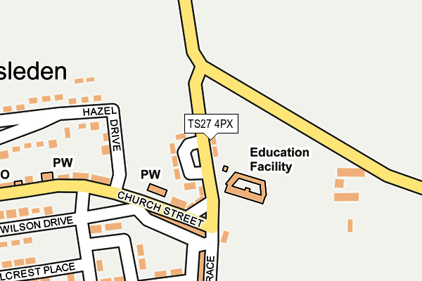 TS27 4PX map - OS OpenMap – Local (Ordnance Survey)