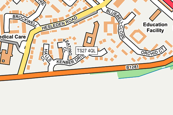 TS27 4QL map - OS OpenMap – Local (Ordnance Survey)