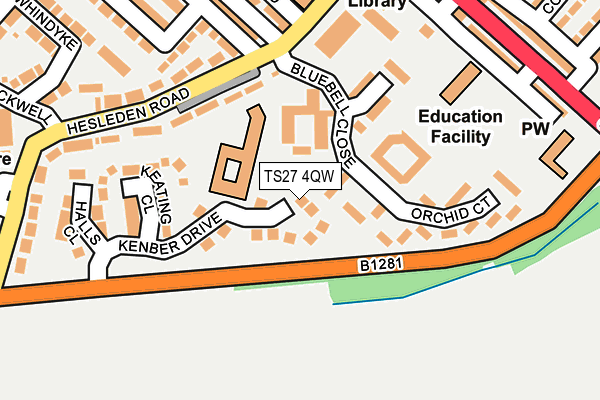 TS27 4QW map - OS OpenMap – Local (Ordnance Survey)