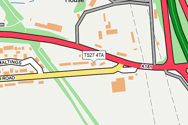 TS27 4TA map - OS OpenMap – Local (Ordnance Survey)