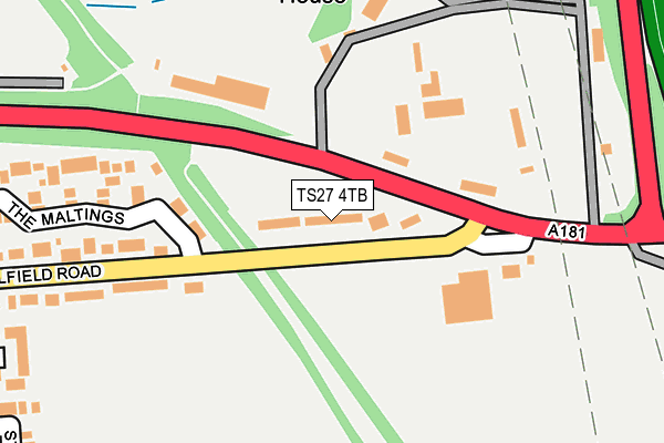 TS27 4TB map - OS OpenMap – Local (Ordnance Survey)
