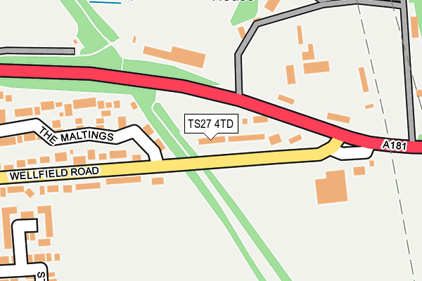 TS27 4TD map - OS OpenMap – Local (Ordnance Survey)