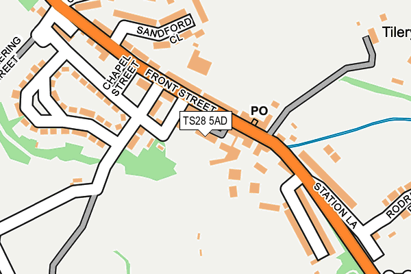 TS28 5AD map - OS OpenMap – Local (Ordnance Survey)