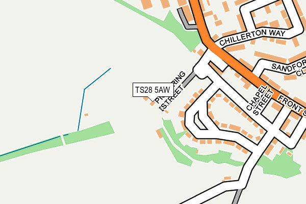TS28 5AW map - OS OpenMap – Local (Ordnance Survey)