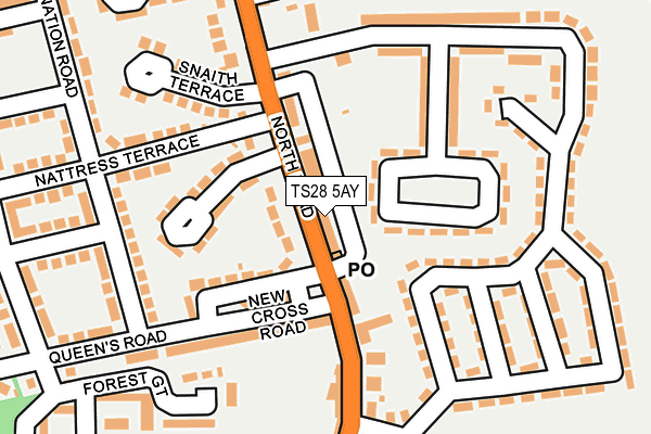 TS28 5AY map - OS OpenMap – Local (Ordnance Survey)