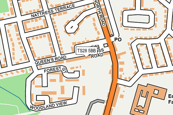 TS28 5BB map - OS OpenMap – Local (Ordnance Survey)