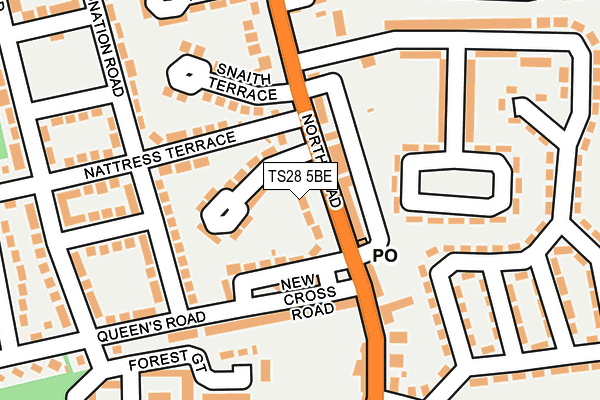 TS28 5BE map - OS OpenMap – Local (Ordnance Survey)