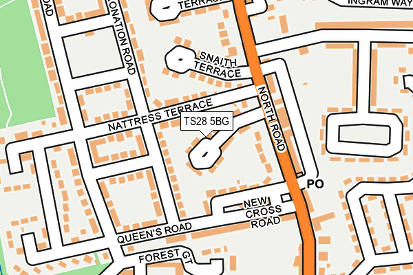 TS28 5BG map - OS OpenMap – Local (Ordnance Survey)