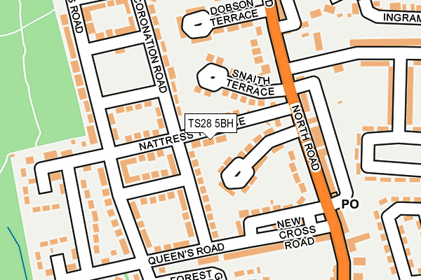 TS28 5BH map - OS OpenMap – Local (Ordnance Survey)