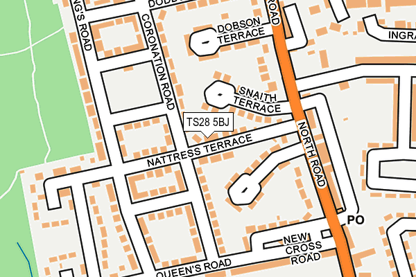 TS28 5BJ map - OS OpenMap – Local (Ordnance Survey)