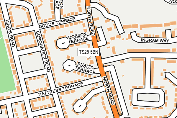 TS28 5BN map - OS OpenMap – Local (Ordnance Survey)