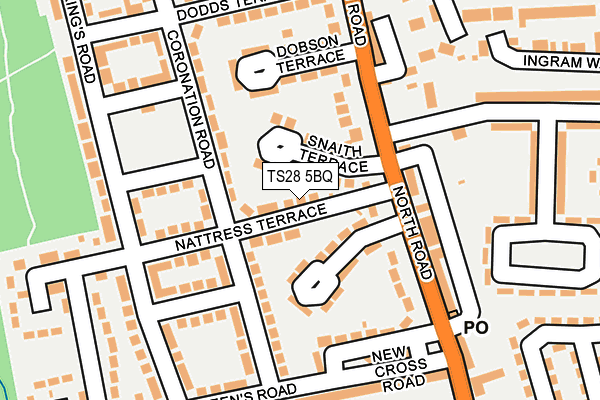 TS28 5BQ map - OS OpenMap – Local (Ordnance Survey)