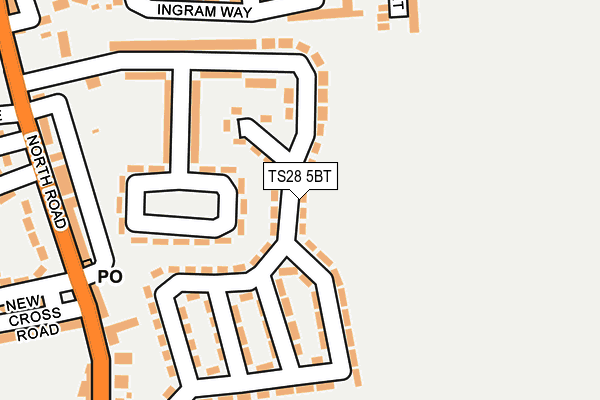 TS28 5BT map - OS OpenMap – Local (Ordnance Survey)