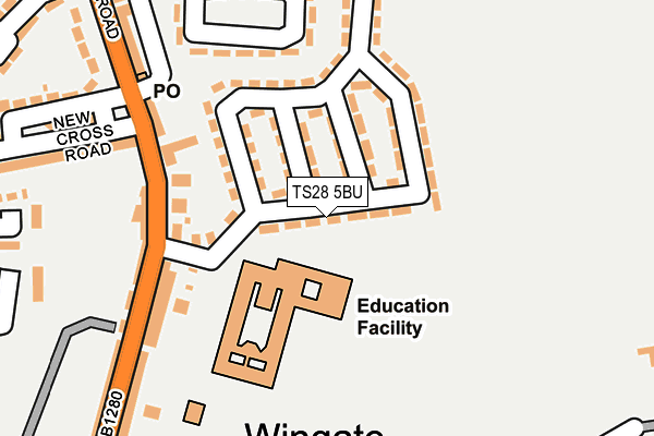 TS28 5BU map - OS OpenMap – Local (Ordnance Survey)