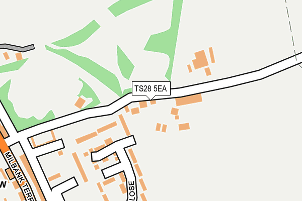 TS28 5EA map - OS OpenMap – Local (Ordnance Survey)