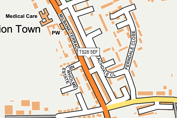 TS28 5EF map - OS OpenMap – Local (Ordnance Survey)