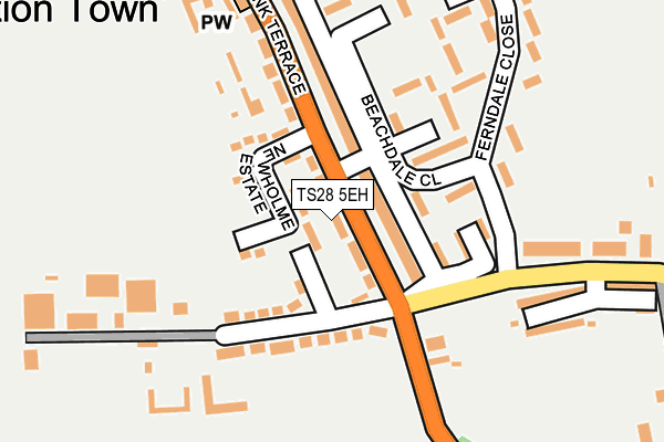 TS28 5EH map - OS OpenMap – Local (Ordnance Survey)