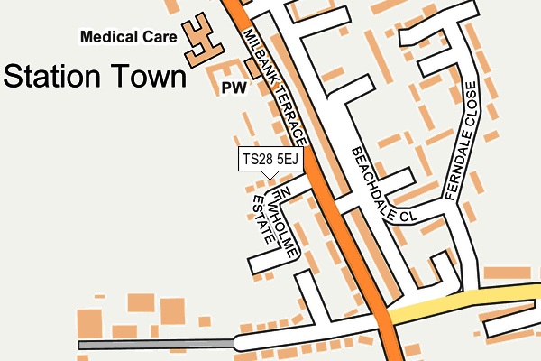 TS28 5EJ map - OS OpenMap – Local (Ordnance Survey)