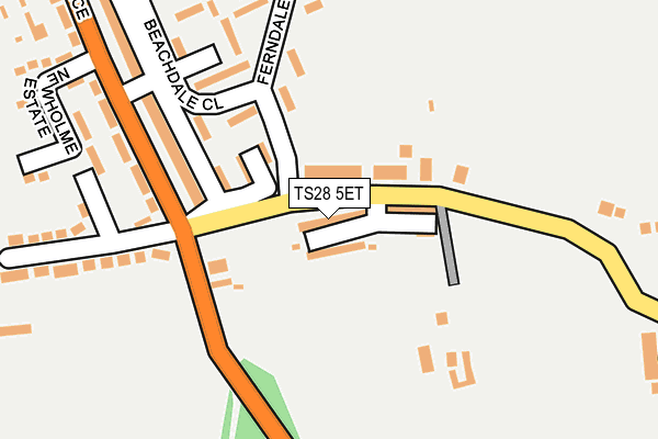 TS28 5ET map - OS OpenMap – Local (Ordnance Survey)