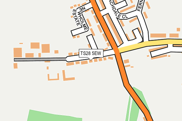 TS28 5EW map - OS OpenMap – Local (Ordnance Survey)