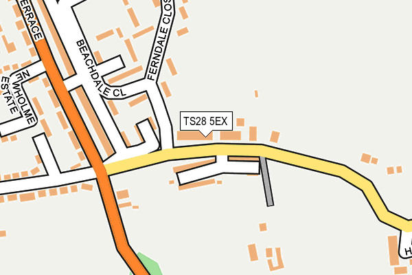 TS28 5EX map - OS OpenMap – Local (Ordnance Survey)