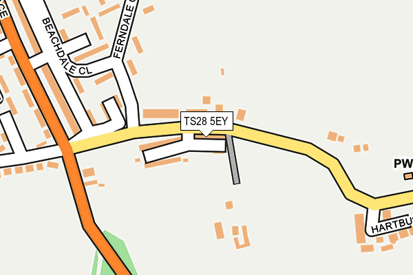 TS28 5EY map - OS OpenMap – Local (Ordnance Survey)