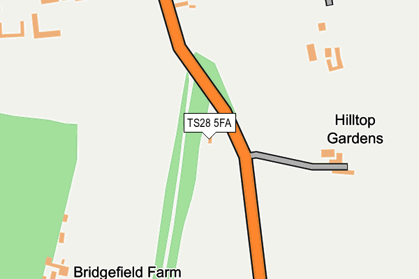 TS28 5FA map - OS OpenMap – Local (Ordnance Survey)