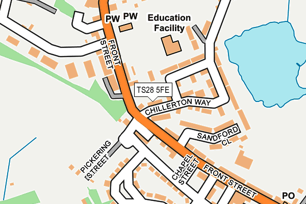 TS28 5FE map - OS OpenMap – Local (Ordnance Survey)