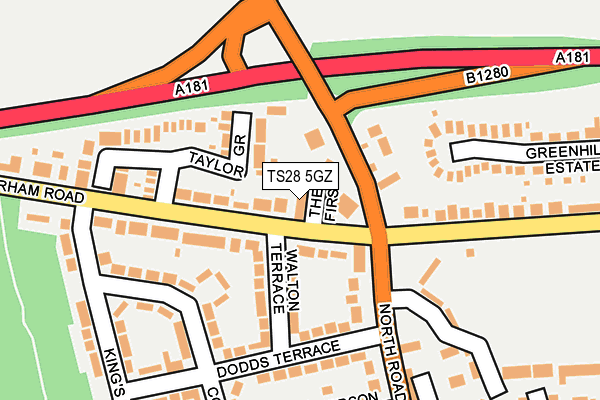 TS28 5GZ map - OS OpenMap – Local (Ordnance Survey)