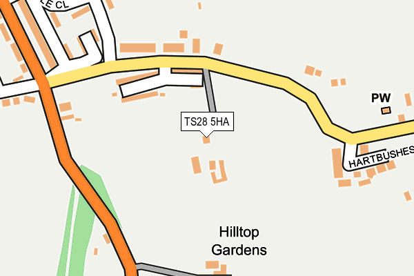 TS28 5HA map - OS OpenMap – Local (Ordnance Survey)