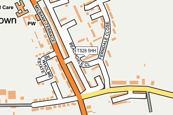 TS28 5HH map - OS OpenMap – Local (Ordnance Survey)