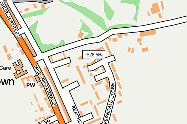 TS28 5HJ map - OS OpenMap – Local (Ordnance Survey)