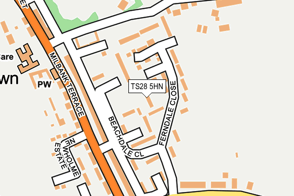 TS28 5HN map - OS OpenMap – Local (Ordnance Survey)
