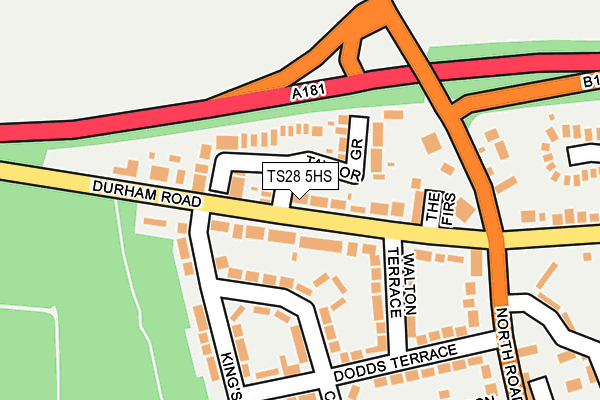 TS28 5HS map - OS OpenMap – Local (Ordnance Survey)