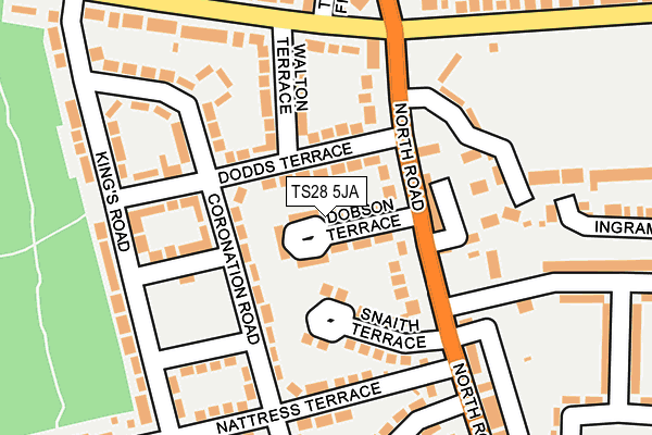 TS28 5JA map - OS OpenMap – Local (Ordnance Survey)