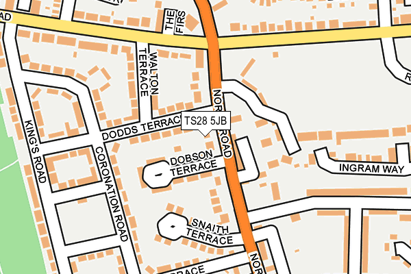 TS28 5JB map - OS OpenMap – Local (Ordnance Survey)