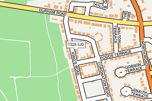 TS28 5JD map - OS OpenMap – Local (Ordnance Survey)