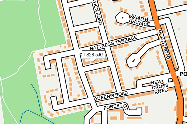 TS28 5JG map - OS OpenMap – Local (Ordnance Survey)