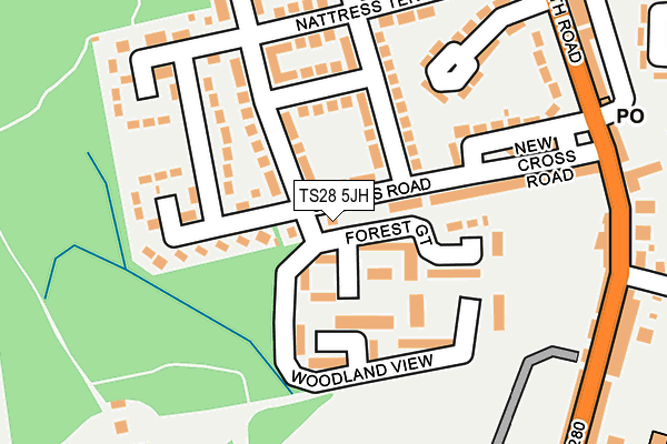 TS28 5JH map - OS OpenMap – Local (Ordnance Survey)