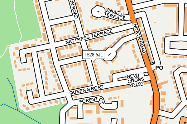 TS28 5JL map - OS OpenMap – Local (Ordnance Survey)