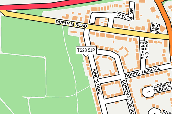 TS28 5JP map - OS OpenMap – Local (Ordnance Survey)