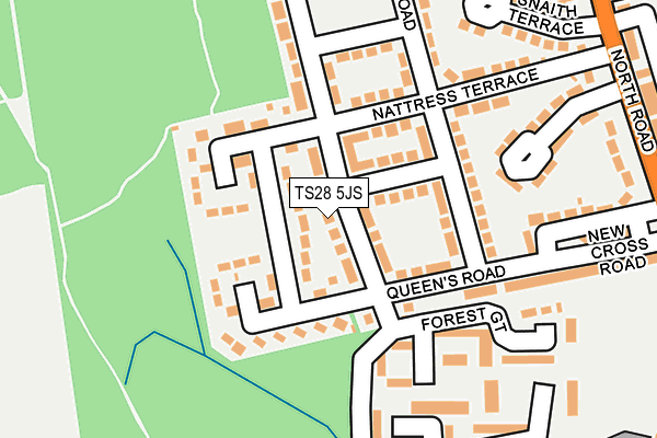 TS28 5JS map - OS OpenMap – Local (Ordnance Survey)