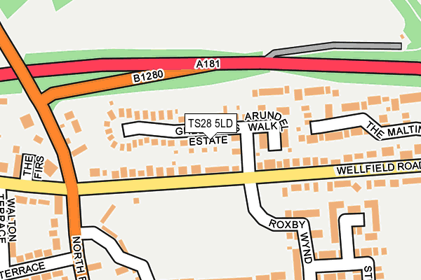 TS28 5LD map - OS OpenMap – Local (Ordnance Survey)