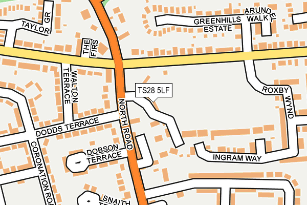 TS28 5LF map - OS OpenMap – Local (Ordnance Survey)