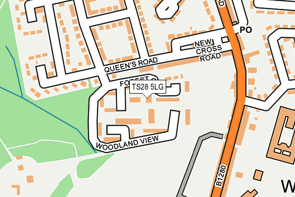 TS28 5LG map - OS OpenMap – Local (Ordnance Survey)